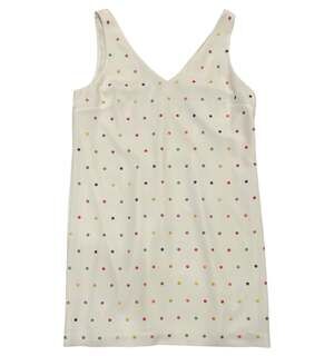Trina Turk White / Rainbow Polka Dot Sleeveless V-Neck Mini Dress Size 12